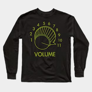 Guitar Volume Knob Up To 11 - Classic Rock Band Amp Joke Long Sleeve T-Shirt